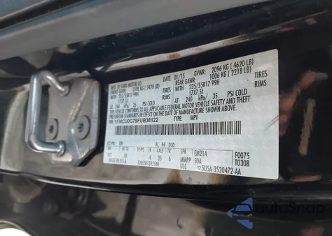 2015 Ford Escape Se из США, поврежденный, VIN 1FMCU0G79FUB38122